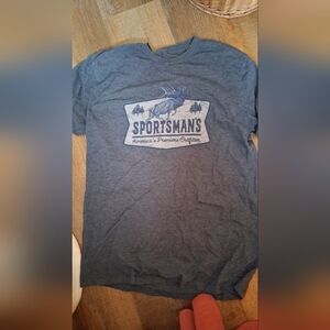 American Eagle Outfitters Heather Blue Sportsman Tee